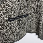 Sun Kim Open Front Leopard Cardigan Size Large Zipper Detail Photo 1
