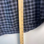 Beach Lunch Lounge Top Womens Large Gray Black Check Long Sleeve Popover Casual‎ Photo 7