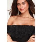 Lulus ✨Amberly Black Eyelet Lace Off-the-Shoulder Dress✨ Photo 3