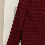 Alfani  Deep Red Women's Blazer Sz 14 Textured Silky Fabric Lined Photo 2