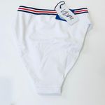 VDM The Label Swim Izzy High Waist Bikini Bottom in White Size M Photo 1