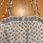 Ralph Lauren Lauren Nightgown Floral Flounce Ruffle White Blue Size Small Photo 2