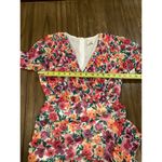 Showpo Can I Be Your Honey Dress in Packed Floral faux wrap ruffle multicolor 4 Pink Photo 3