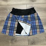 SparkleSkirts 15” High Rise Blue Plaid Running Tennis Skirt Skort Size Medium Photo 1