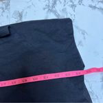 Max Mara  pleat drape wool linen pencil skirt navy Sz 4 Photo 2