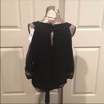 White House | Black Market Black Floral Embroidered Cold Shoulder Top XS NWT Photo 5