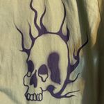 Empyre Women’s Shirt Sz Large Short Sleeve Green Grunge Punk Edgy Button Down Photo 3