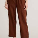 Quince  European Linen Pants SUSTAINABLE FASHION BRAND Chocolate Brown XL Photo 0