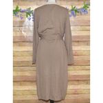 CAbi Ladies Brown Button Up Long Sleeve Midi Sweater Cardigan Shift Dress Size L Photo 5