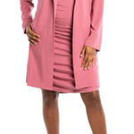NWT Dai Moda Women's Pink Notch Lapel Knit Duster | Size: Large Photo 0