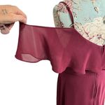 Birdy Grey  Jane Convertible Burgundy Chiffon Bridesmaid Dress sz XXL Maxi Gown Photo 4