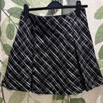 Hem & Thread  Black and White Checkered Skater Skirt Photo 0