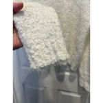 Show Me Your MuMu Cream Off White Cropped Varsity Sweater Nubby Sweater‎ Large Photo 3