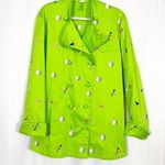 Loudmouth Golf Themed Novelty Print Cotton Blazer Jacket: Lime Green Size M Photo 0