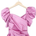 Vintage 80s Pink Puff Sleeve Gown Prom Bridesmaid Sz S Photo 1