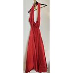 Betsy and Adam BETSY ADAM Dina Scuba Crepe Twist Halter Neck Floor Length Gown in Red Size US 2 Photo 4