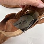 Free People  Landslide Tan Bootie Ankle Boot Braided‎ Leather Cutout Size 40 Tan Photo 7