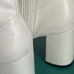 MIA Carla White Vegan Leather Block Heel Ankle Low Bootie Photo 7