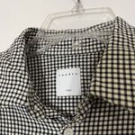 Sandro  Paris black white gingham plaid button down collared shirt medium Photo 1