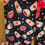 Bobbie Brooks Medium Fuzzy Blue and Pink Coffee Pajama Pants Photo 3