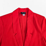 1980s Vintage Red Oversized Single Button Power Suit Jacket Blazer Size 14 Photo 1