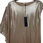 Halston Heritage  $225 gold metallic short dress‎ M Photo 1