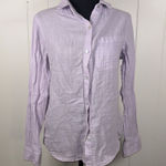 Rails  Small Ellis Orchid Lavender Gauze Crinkle Button Up Long Sleeve Shirt Top Photo 0