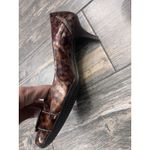 Cole Haan Womens Leopard Patent Leather Square Toe Heel - Size 8B Flaws Photo 2