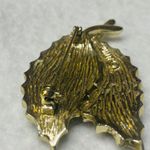 Sarah Coventry Vintage Pin Brooch Leaf Shape Wood Grain Appearance Inlay Photo 11