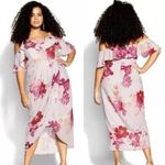 City Chic New! Sakura love maxi floral dress lilac/pink/magenta, plus size 22 Photo 2