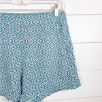 Old Navy Plaza High Waist Turquoise Patterned Pull On Shorts, EUC, Size Medium Photo 6