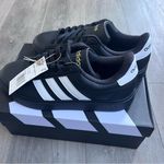 Adidas Women’s Grand Court 2.0 Black Sneakers with White Stripes 8 Photo 2