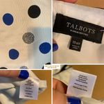 Talbots WOMAN PETITES WHITE W/BLUE & BLACK POLKA-DOTS COTTON SKIRT (18WP) Photo 7