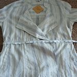 FATE. NWOT light blue striped open front drape cardigan size small Photo 12