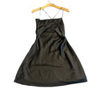 Hollister  Slip Dress Size M Black Satin Midi Sleeveless Adjustable Straps NEW Photo 9