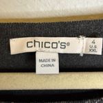 Sweater Women's Size 2X Floral Bateau Neck Silver Office Chicos 4 Photo 3