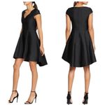 Halston Heritage  Structured Mini Dress Cocktail Party V Neck Light Pink 2 Chic Photo 4