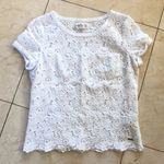 Abercrombie & Fitch  Like New White Lacy Top Sz M Photo 0