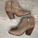 Rag and Bone  Margot Suede Leather Ankle Boot Zip Up Stacked Block Heel Tan US 10 Photo 5