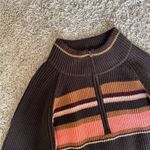 Free People Striped Greta Half Zip Sweater Photo 3