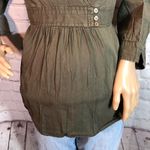 Oh Baby! by Motherhood Faux Wrap Peasant Blouse L Green Size undefined Photo 2