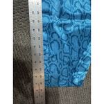 Morgan Taylor  Intimates Pajama Set Women’s Small Blue Satin Snakeskin Pants/Tank Photo 9