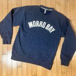 MORRO BAY Puffy Chenille Letters Sweatshirt Grey Blue Heather Size Small Photo 1