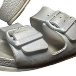 Birkenstock Arizona EVA Gray/Silver Sandals EU 37 Metallic Silver Photo 6