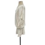 Sunday Saint Tropez Coverup Dress Linen Dolman Sleeve Smocked Cream One Size White Size undefined Photo 5
