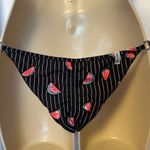 Body Glove  Tie Bikini Bottom Flirty Cheeky Womens XS Swimsuit Black Watermelon Photo 3