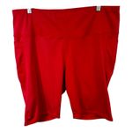 Adrienne Vittadini  Sport Plus Size 3X Bik Shorts Red Athletic Side Pockets 343 Photo 0