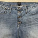 J. Crew Size 30 Jeans High Rise Crop Flare Exposed Button Up Medium Wash Women’s Blue Photo 6