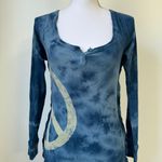 Slouchy Tie Dye Henley Top Photo 1