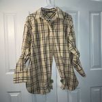 ZARA  Beige and Navy Checkered Shirt Photo 3